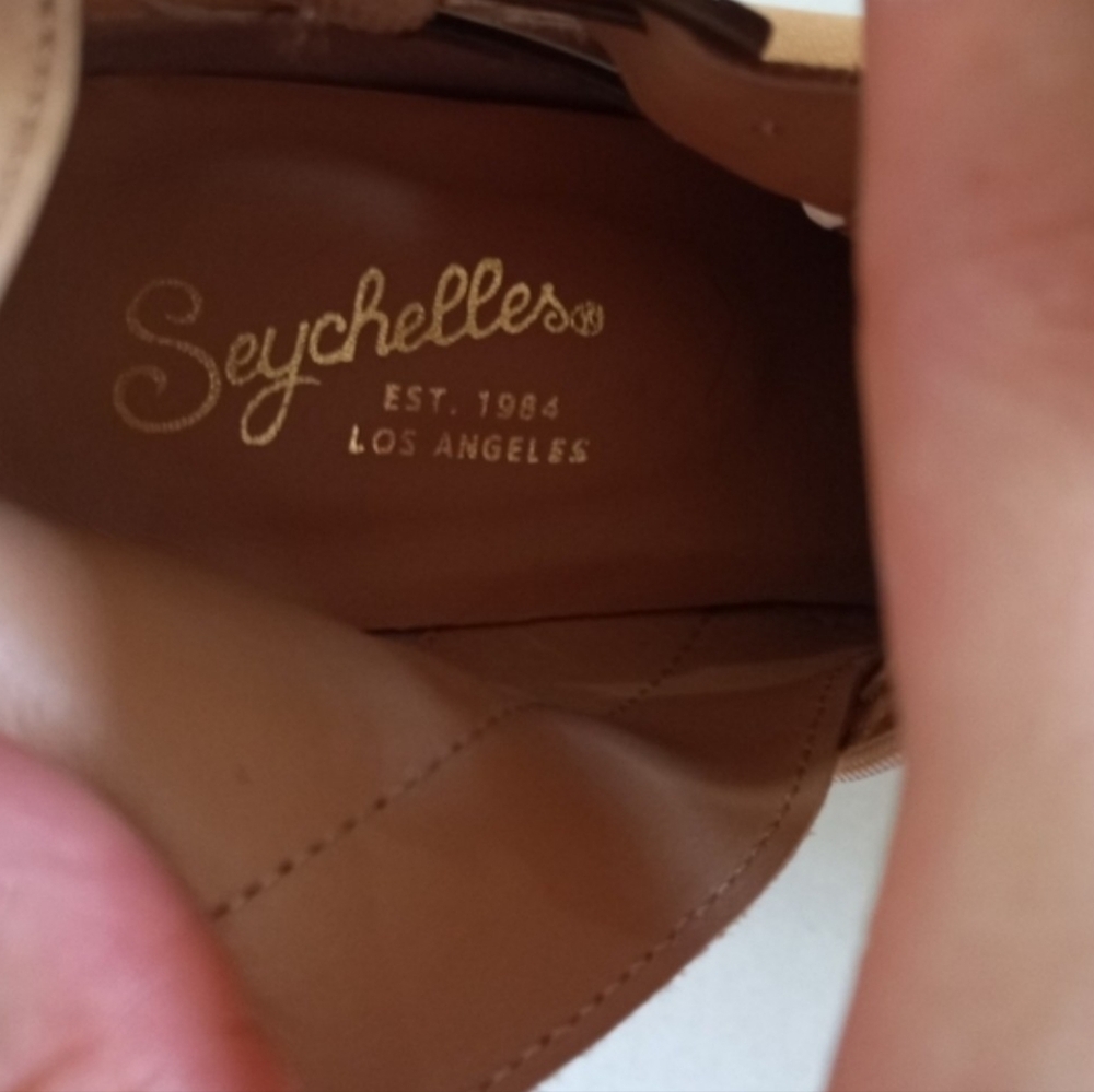 ๐ค Seychelles tan leather heeled buckle ankle boots - Picture 10 of 11